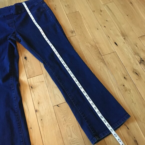 Regular Fit Dark Blue Ladies Pull on Stretchy Jeans 16 - Picture 11 of 11